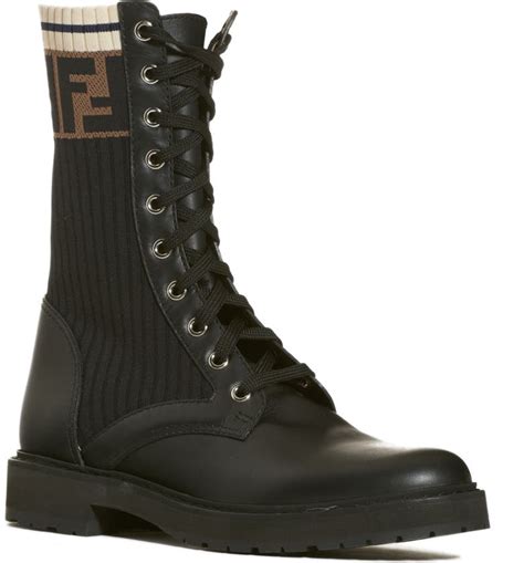 fendi rockoko sock boots|Fendi combat boots.